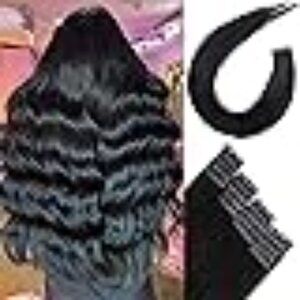 Wiger Micro Bead 16" 20Pc Remy Human Hair Extension - PU Weft - 1B Black